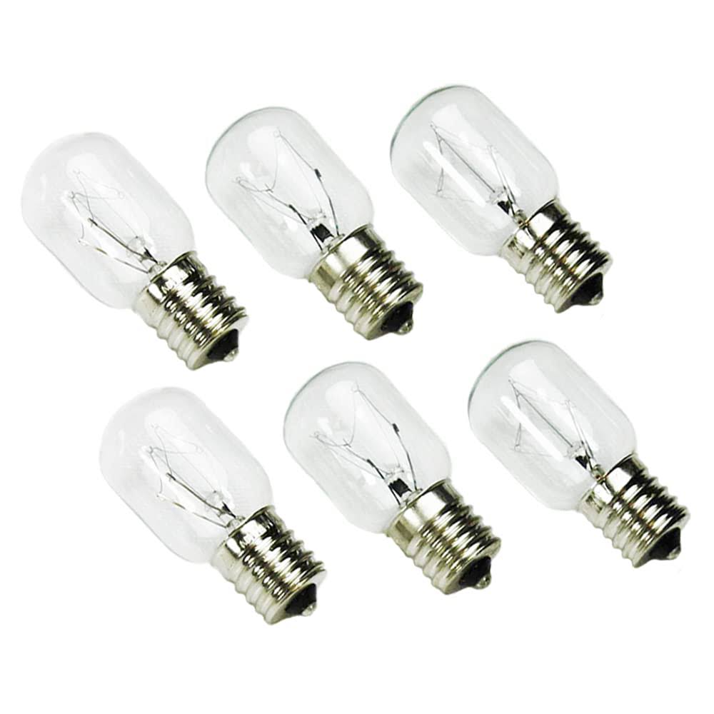 PaeorRorL 8206232a Microwave Oven Light Bulbs,6 Pack 40W 125V E17 Under Hood Microwave Oven Light Replacement Parts,Exact Fit for Whirlpool Maytag
