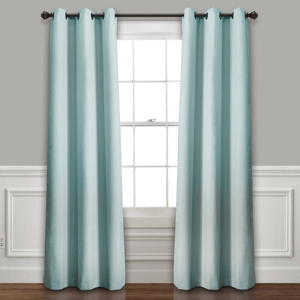 Lush Decor Absolute Blackout Window Curtain Panel Pair - 38"W x 84"L - Blue